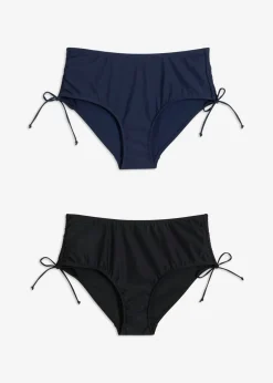 bonprix bonprix Conjuntos De Traje De Baño|Vestidos Moldeadores>Braga de bikini moldeadora (2 unidades) con ligero efecto moldeador Negro-azul marino