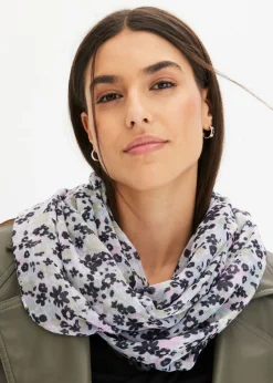 bonprix bonprix Bufandas Y Pañuelos>Braga de cuello lila empolvado-azul pálido-crudo con flores