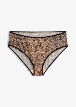 bonprix bonprix Lencería|Bragas>Braga de malla estampada estampado cebra negro-beige mate