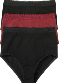 Mujer bonprix bonprix Braga de talle alto con algodón (3 unidades)