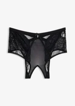 bonprix VENUS Lencería Sexy>Braga de talle alto con abertura Negro