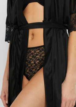 Mujer bonprix bonprix Braga de talle alto de encaje reciclado (3 unidades)