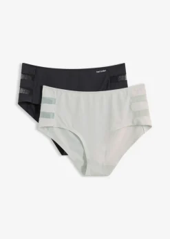 bonprix bonprix Sin Costuras|Bragas>Braga Feel Comfort con corte láser (2 unidades) azul crema-negro