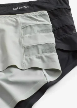 bonprix bonprix Sin Costuras|Bragas>Braga Feel Comfort con corte láser (2 unidades) azul crema-negro