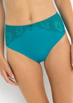 bonprix bonprix Bragas>Braga maxi con encaje (2 unidades) Blanco + verde petróleo