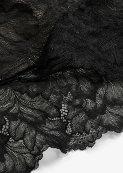 bonprix bonprix Lencería|Bragas>Braga maxi con encaje delicado negro-marrón claro