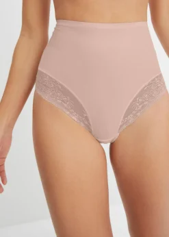 bonprix bonprix Sin Costuras|Ropa Interior Moldeadora>Braga moldeadora con corte láser y efecto moldeador medio (2 unidades) 2 en beige mate