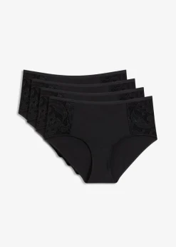 bonprix bonprix Bragas>Braga (4 unidades) de modal suave Negro