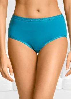 bonprix bonprix Ropa Interior De Algodón|Básicos>Bragas (5 unidades) Azul-rosa claro-turquesa