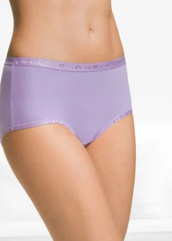 bonprix bonprix Ropa Interior De Algodón|Básicos>Bragas (5 unidades) Negro/violeta/turquesa