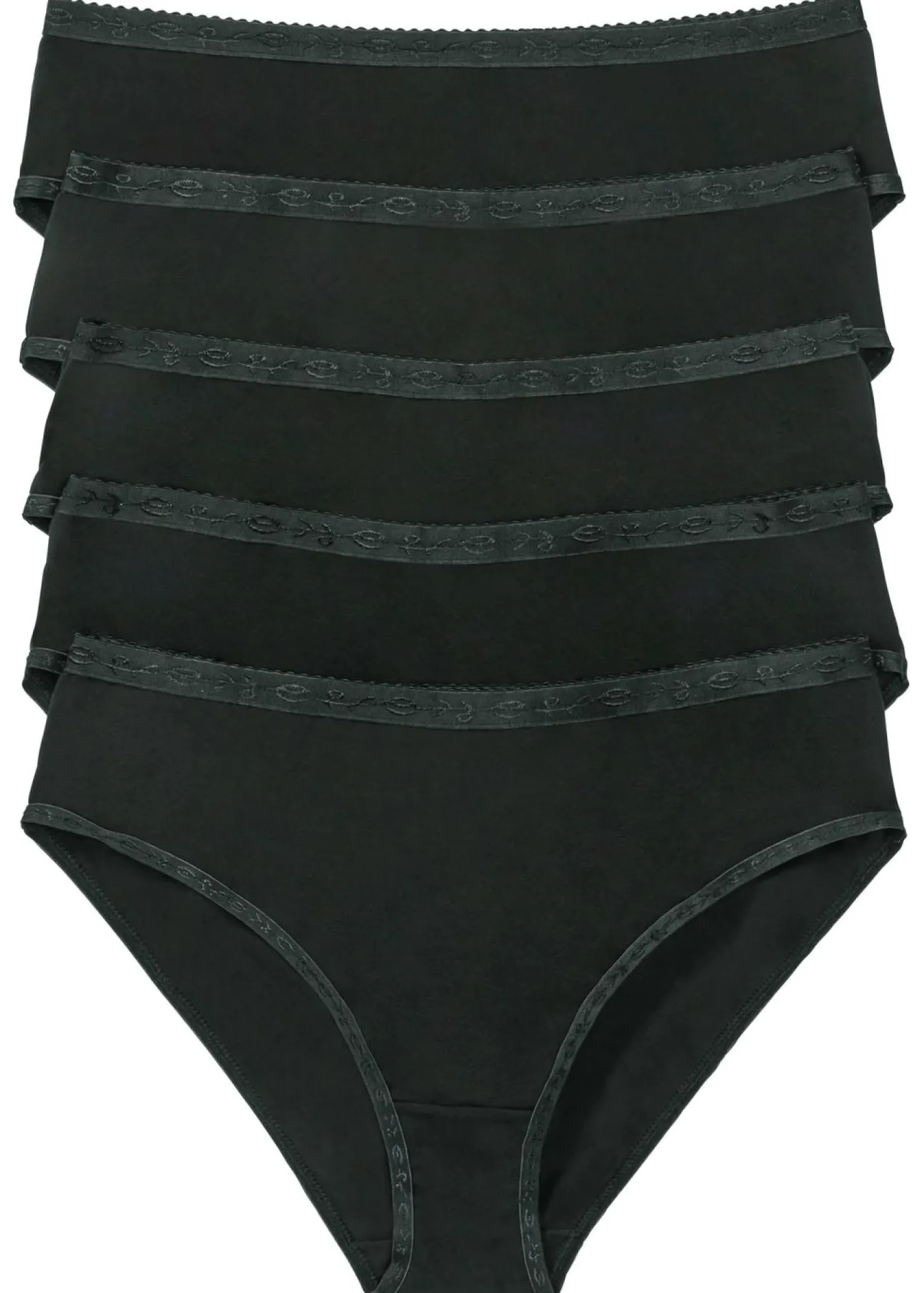 bonprix bonprix Ropa Interior De Algodón|Básicos>Bragas (5 unidades) Negro