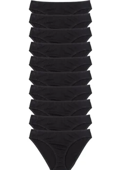 bonprix bonprix Ropa Interior De Algodón|Básicos>Braguita (10 unidades) Negro