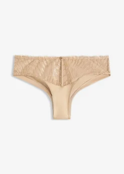 bonprix bonprix Lencería|Bragas>Braguita brasileña con bordado Beige pardo
