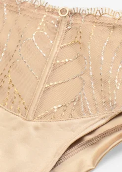bonprix bonprix Lencería|Bragas>Braguita brasileña con bordado Beige pardo