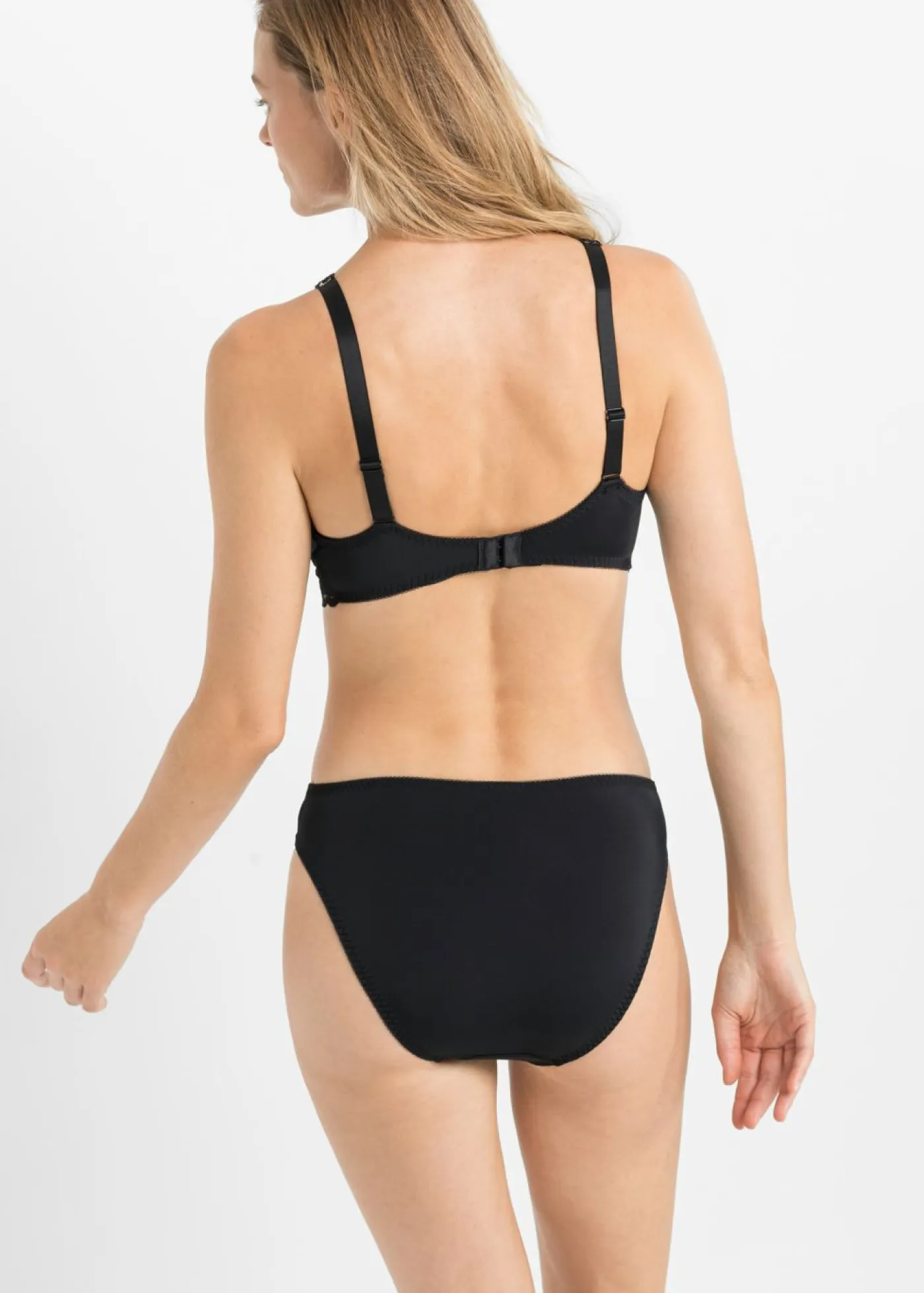 bonprix bonprix Lencería|Bragas>Braguita con encaje suave Negro-nude