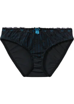 bonprix bonprix Lencería|Bragas>Braguita con encaje suave Negro-azul petróleo