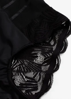 bonprix bonprix Ropa Interior Moldeadora|Bragas>Braguita con encaje y efecto moldeador medio Negro