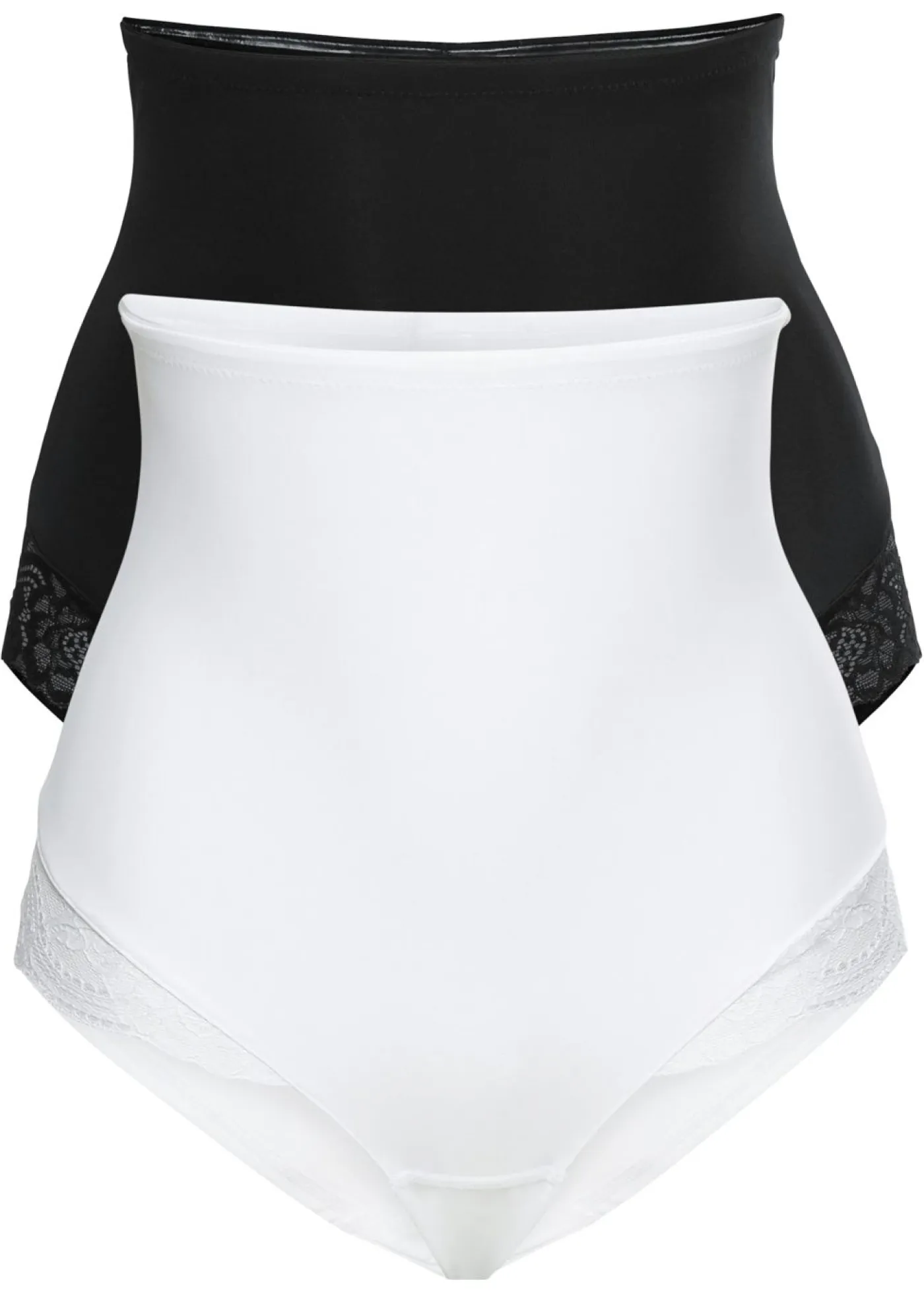 bonprix bonprix Ropa Interior Moldeadora|Bragas>Braguita con ligero efecto moldeador (2 unidades) Negro-blanco