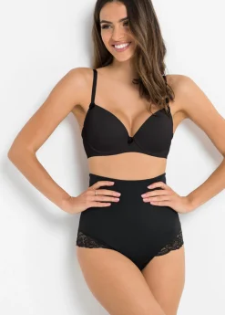 bonprix bonprix Ropa Interior Moldeadora|Bragas>Braguita con ligero efecto moldeador (2 unidades) Negro-blanco