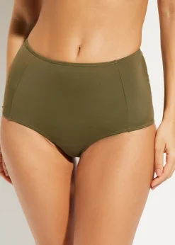 bonprix bonprix Conjuntos De Traje De Baño|Ropa De Baño Cubridora>Braguita de bikini de talle alto Verde oliva oscuro