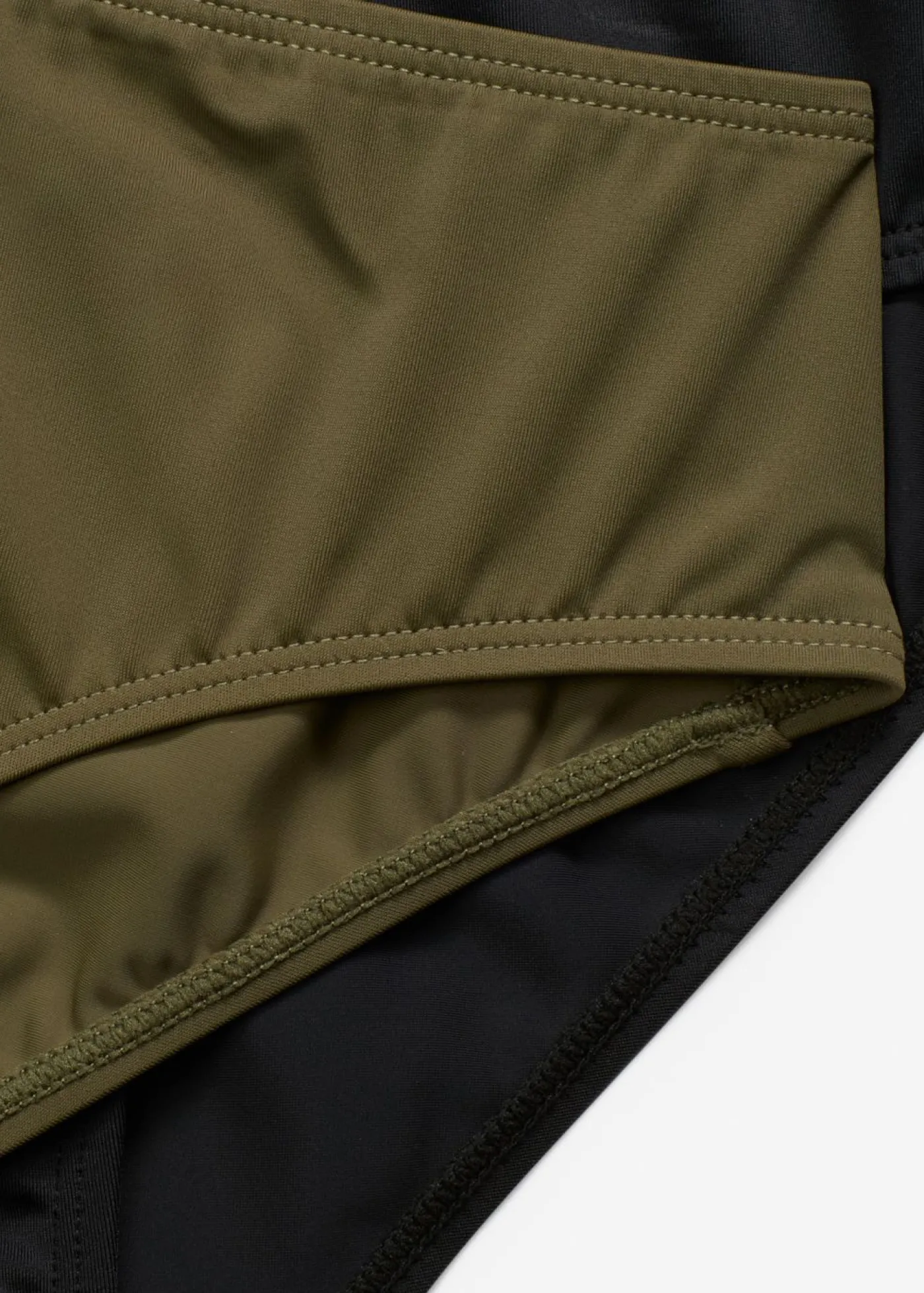 bonprix bonprix Conjuntos De Traje De Baño|Tankinis>Braguita de bikini en paquete doble (2 unidades) Verde oliva oscuro-negro