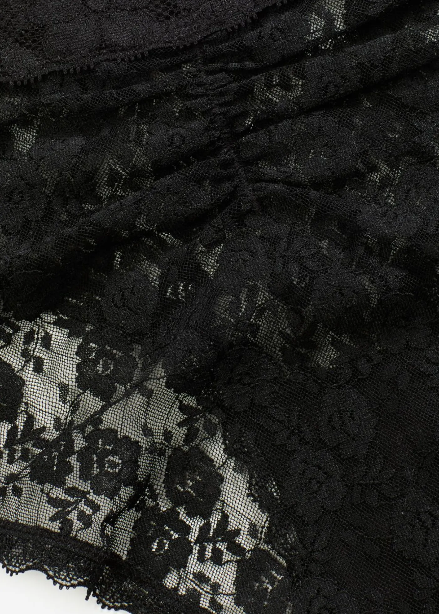 bonprix bonprix Bragas>Braguita de encaje con fruncido (4 unidades) Negro