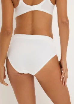 Mujer bonprix bonprix Braguita moldeadora con bordado delicado (2 unidades)