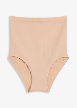 bonprix bonprix Sin Costuras|Ropa Interior Moldeadora>Braguita moldeadora de talle alto sin costuras con efecto moldeador medio Beige mate