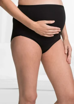 bonprix bonprix Ropa Interior De Algodón|Premamá Y Lactancia>Braguita premamá de algodón orgánico (2 unidades) Blanco-negro