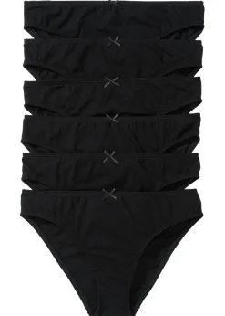 bonprix bonprix Ropa Interior De Algodón|Básicos>Braguitas (6 unidades) Negro