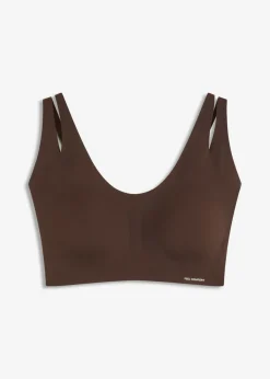 bonprix bonprix Sin Costuras|Básicos>Bralette acolchado Feel Comfort Seamless Marrón oscuro
