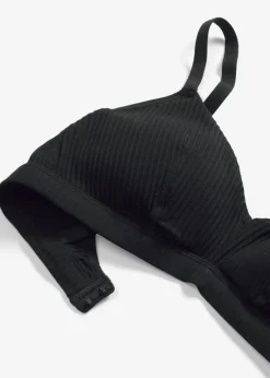 Mujer bonprix bonprix Bralette acolchado sin aros de algodón orgánico de canalé