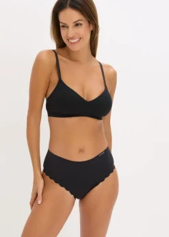 Mujer bonprix bonprix Bralette acolchado sin aros de algodón orgánico de canalé