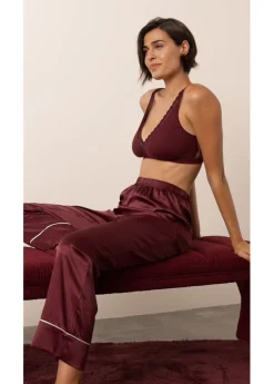 Mujer bonprix bonprix Bralette de canalé de algodón orgánico con encaje