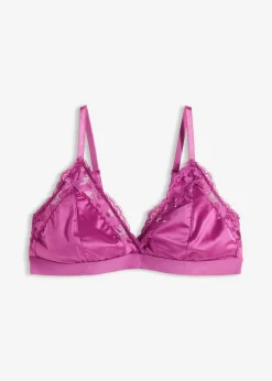 bonprix bonprix Lencería|Sujetadores>Bralette de material brillante Fucsia oscuro
