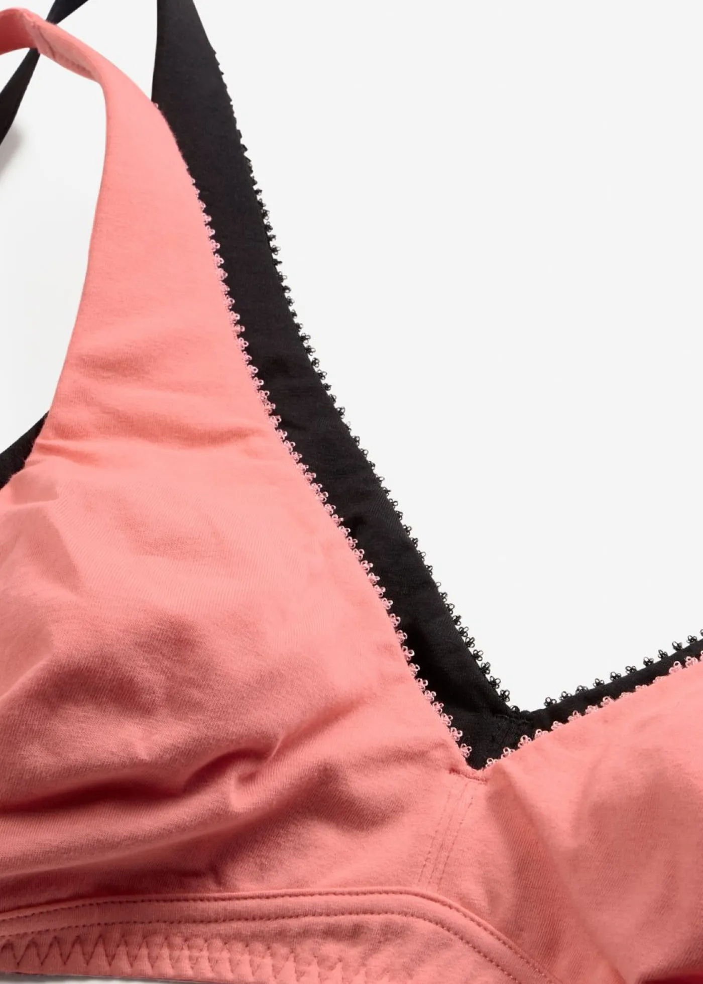 Mujer bonprix bonprix Bralette sin aros con algodón (2 unidades)