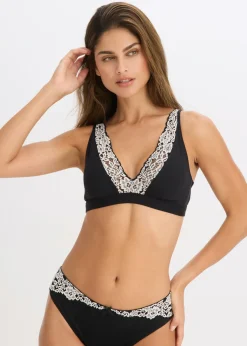 Mujer bonprix bonprix Bralette sin aros con algodón orgánico y encaje