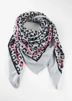 bonprix bonprix Bufandas Y Pañuelos>Bufanda estampado leo gris/negro