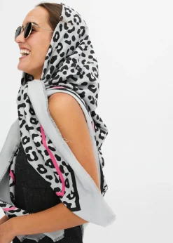 bonprix bonprix Bufandas Y Pañuelos>Bufanda estampado leo gris/negro