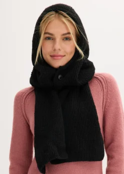 bonprix bonprix Bufandas Y Pañuelos>Bufanda con capucha Negro