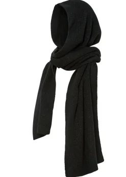 bonprix bonprix Bufandas Y Pañuelos>Bufanda con capucha con efecto brillante Negro