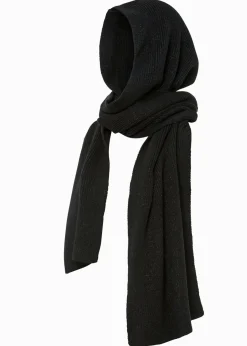bonprix bonprix Bufandas Y Pañuelos>Bufanda con capucha con efecto brillante Negro