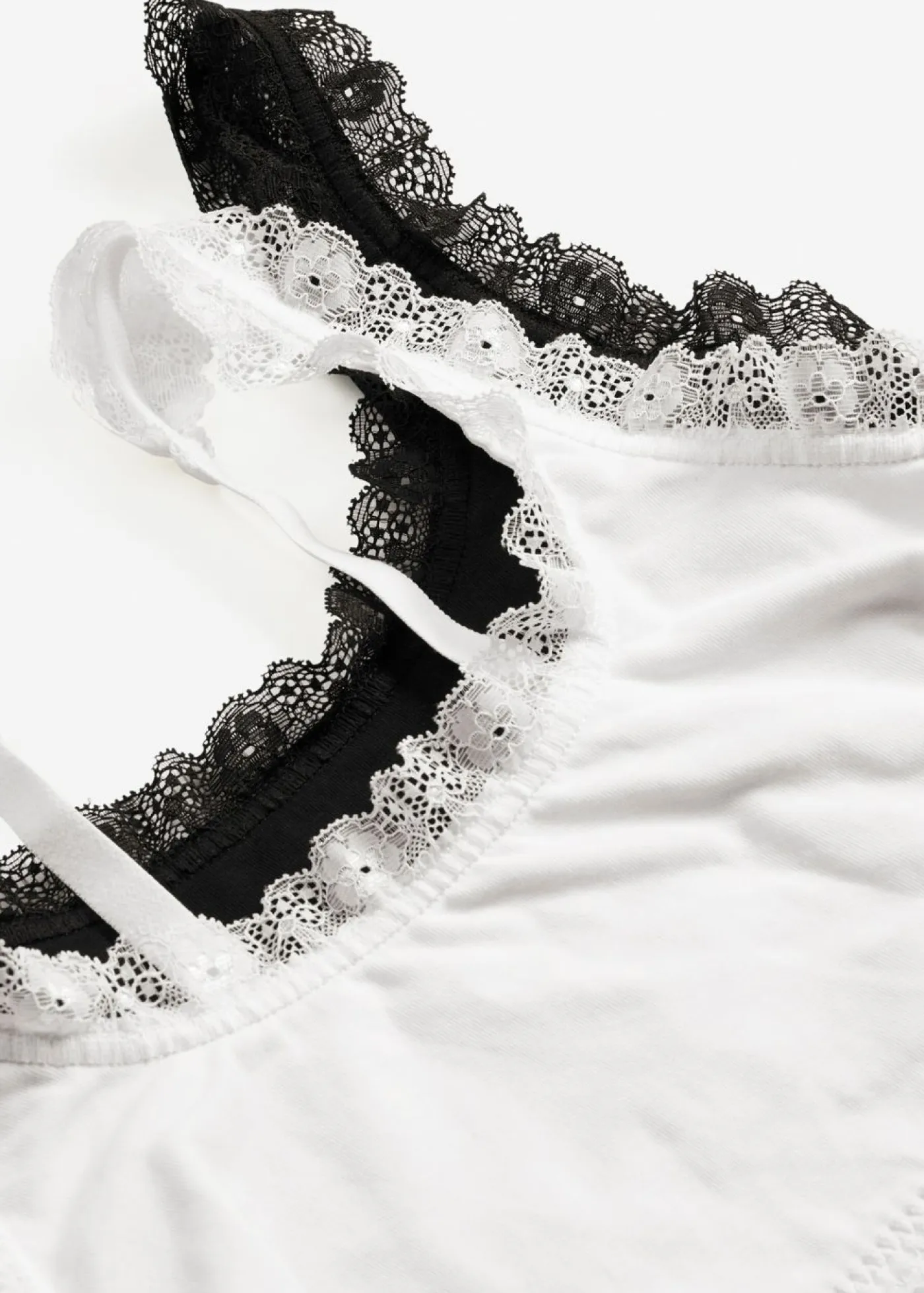 Mujer bonprix bonprix Bustier de algodón orgánico y encaje (2 unidades)