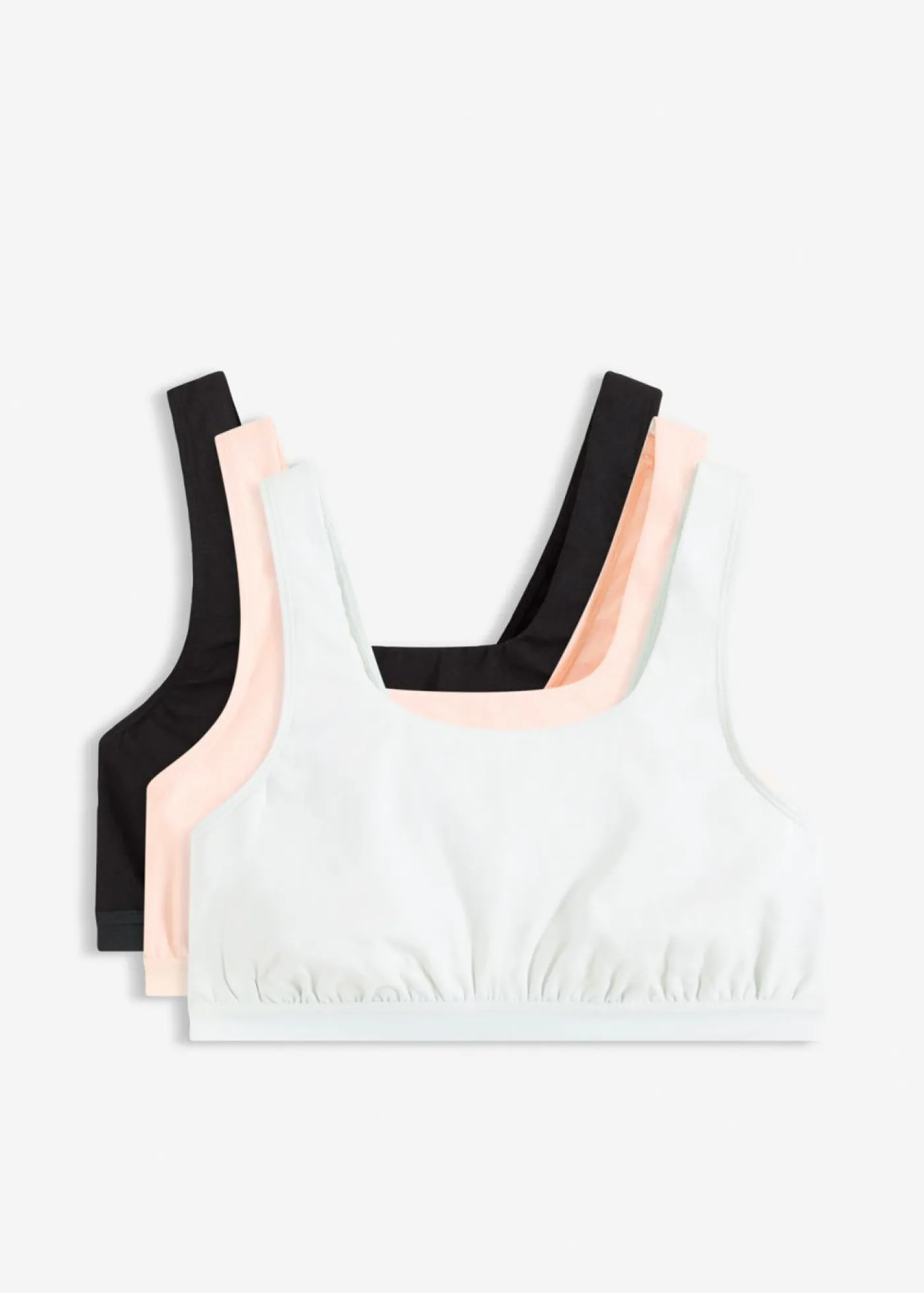 Mujer bonprix bonprix Bustier de algodón orgánico (3 unidades)