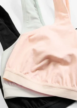 Mujer bonprix bonprix Bustier de algodón orgánico (3 unidades)