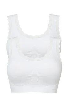 bonprix bonprix Sin Costuras|Básicos>Bustier Feel Comfort sin costuras (2 unidades) 2x blanco
