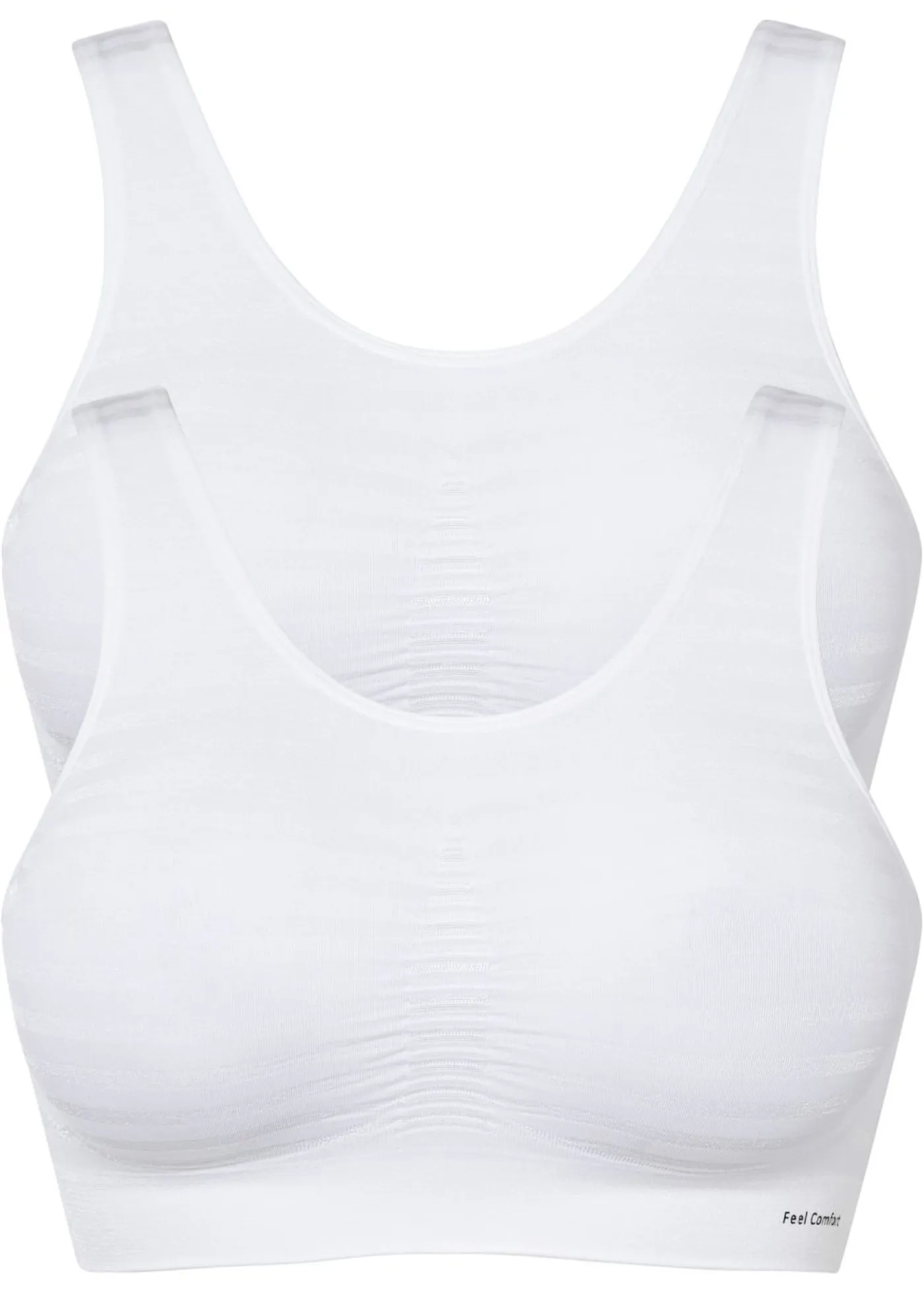 bonprix bonprix Sin Costuras|Básicos>Bustier Feel Comfort sin costuras (2 unidades) 2 unidades en blanco de rayas