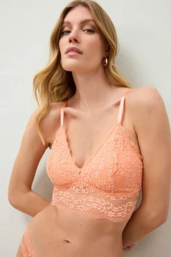 Mujer bonprix bonprix Bustier sin aros con encaje de flores