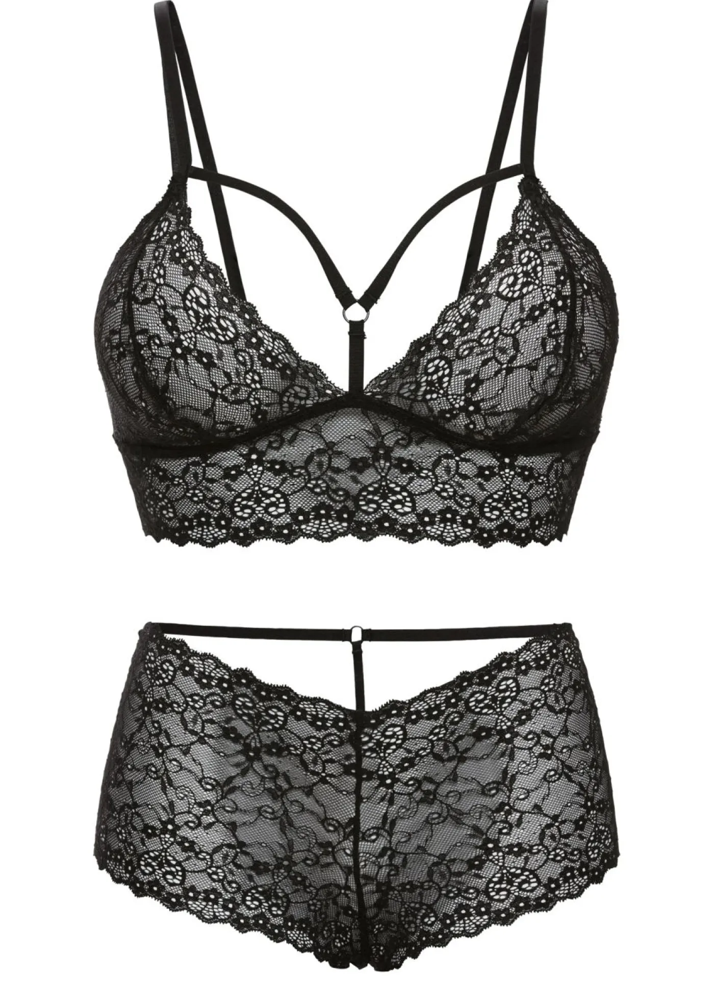 bonprix VENUS Lencería Sexy>Bustier+braguita abierta (2 piezas) Negro