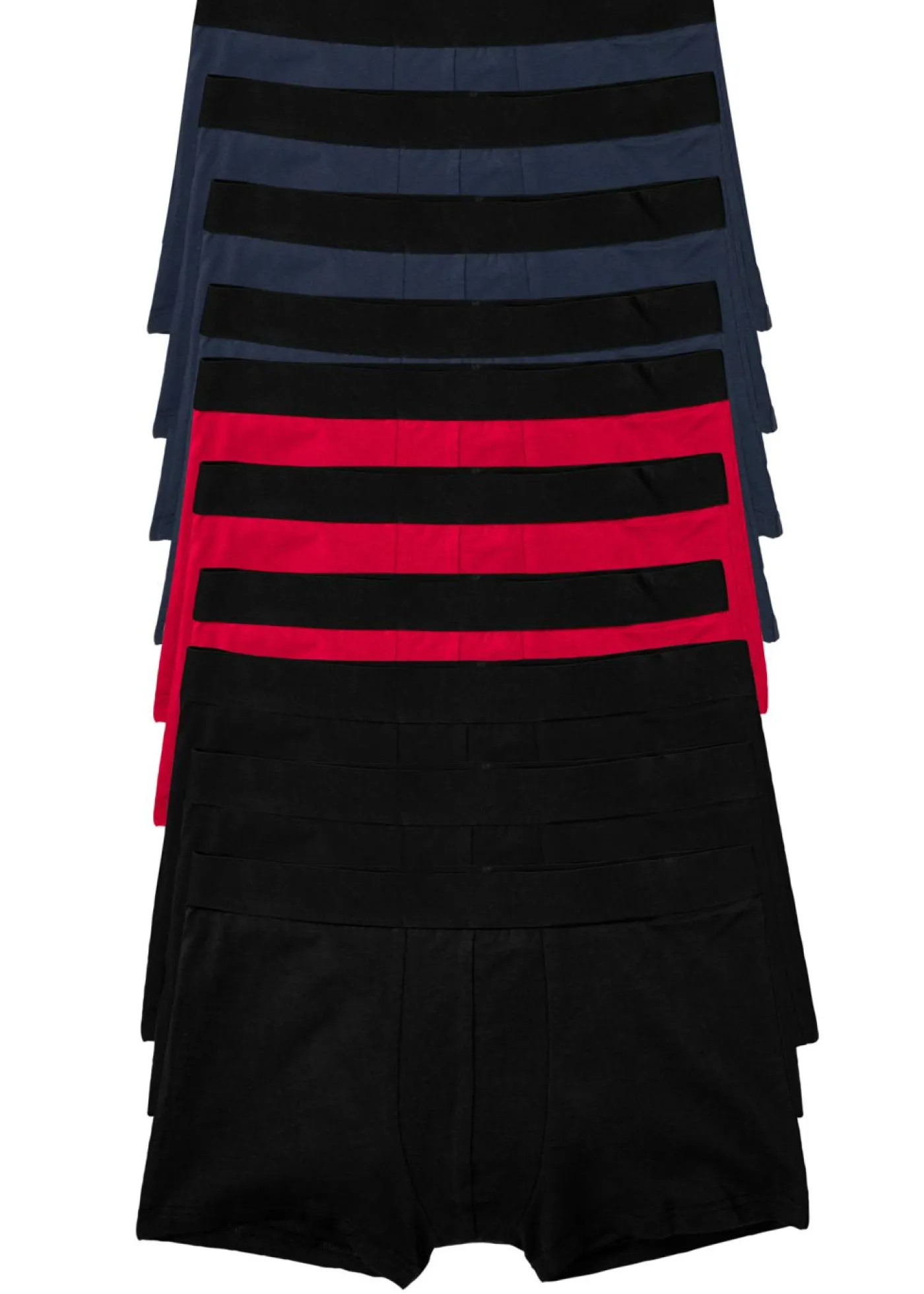 bonprix bonprix Bóxers|Ropa Interior·Bóxers>Bóxer ajustado con algodón (10 unidades) Azul marino/negro/rojo oscuro